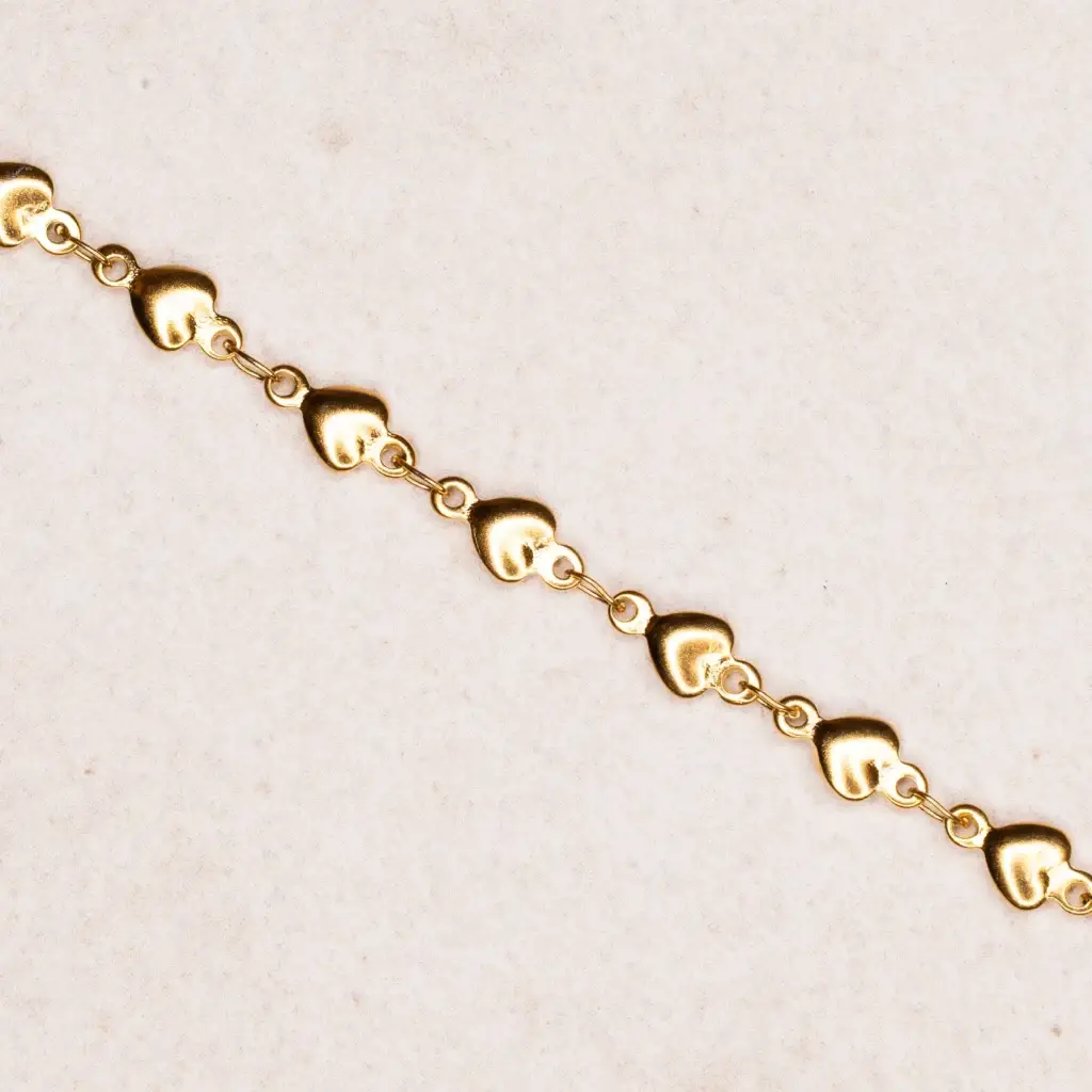 Amore – Edelstahl gold plattiert Produktansicht – Permanentschmuck Aachen