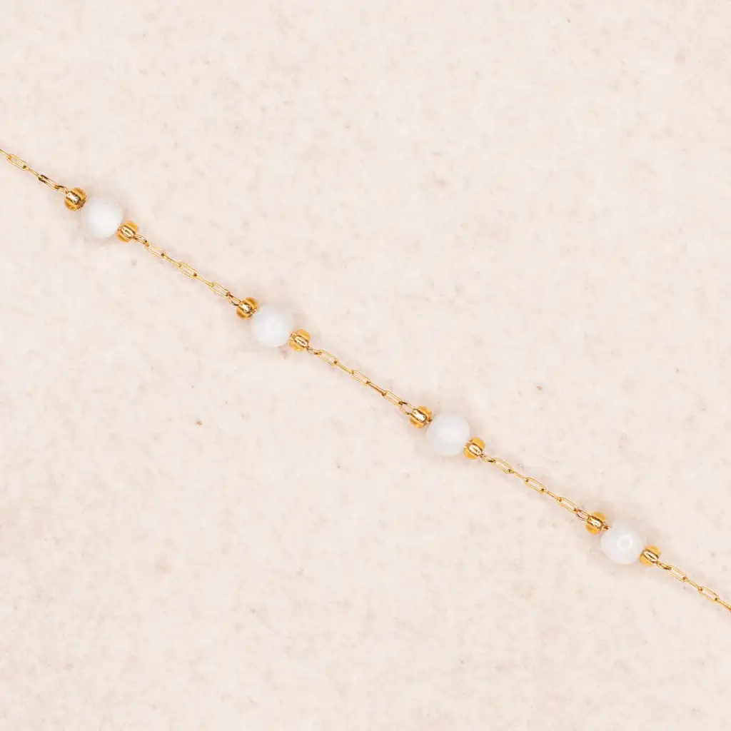 Pearl – 925er Sterling Silber, gold plattiert Produktansicht – Permanentschmuck Aachen